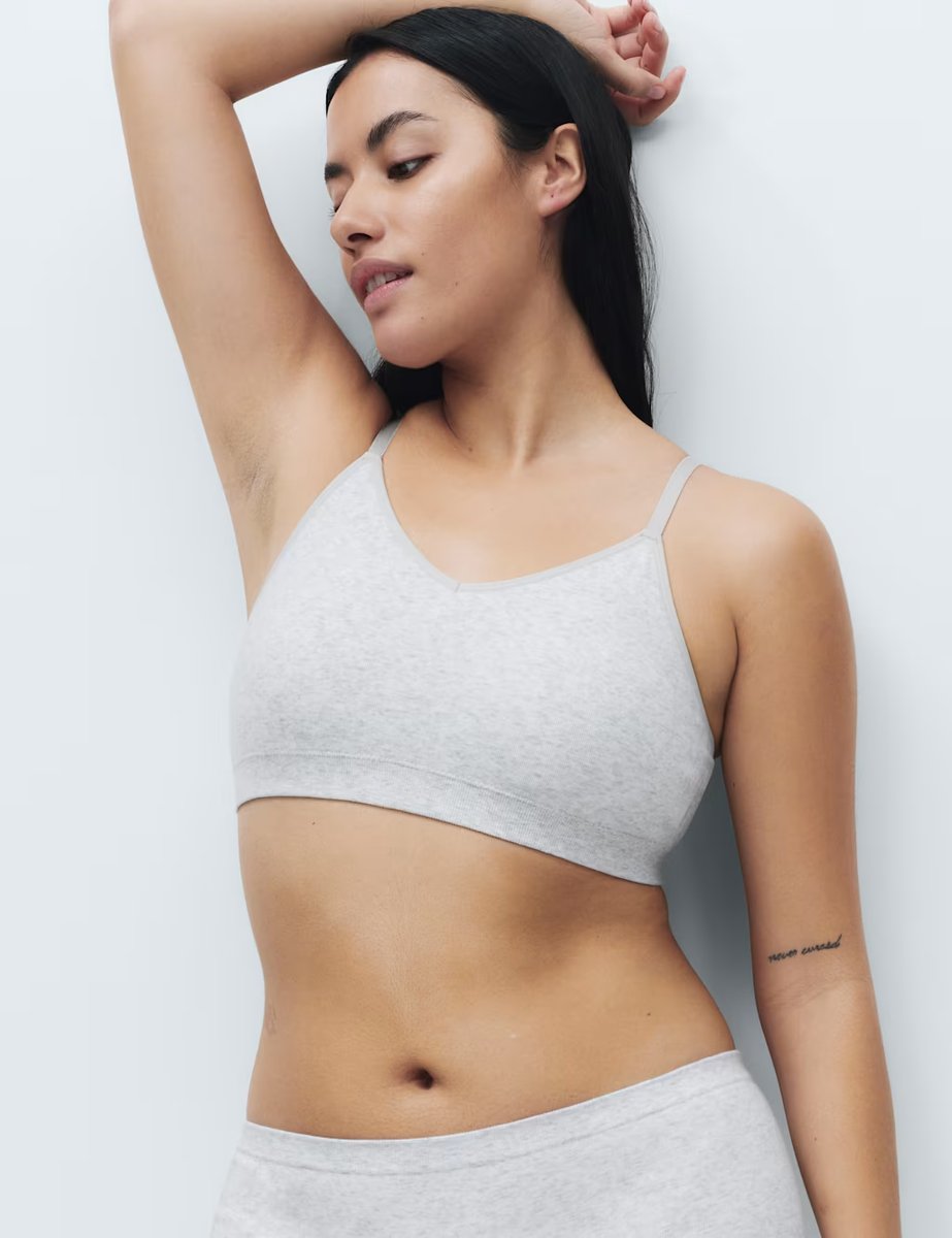 Marks & Spencer M&S 3pk Seamless Non Wired Bralettes Grey Mix - 2