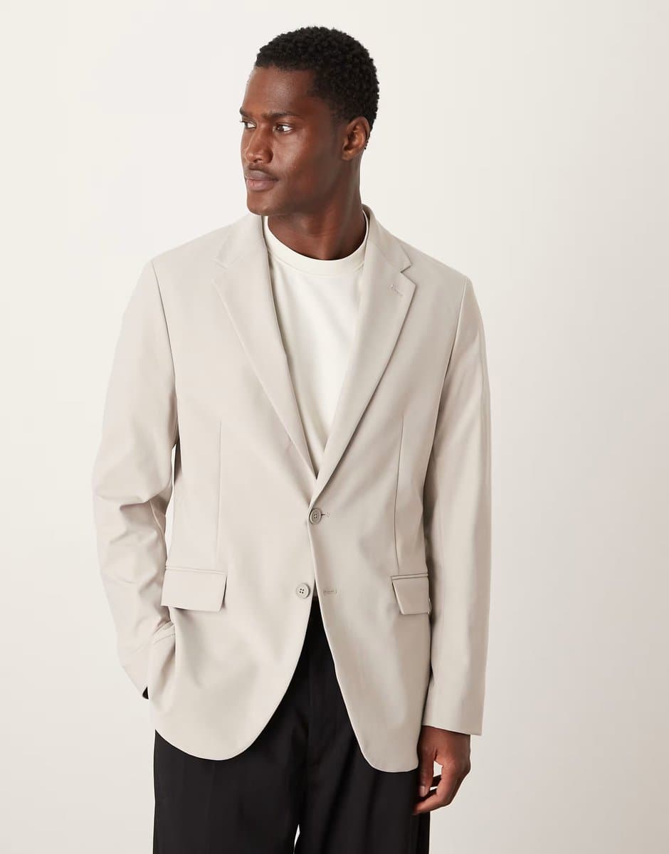 ASOS Mango Zurich tailored blazer co-ord in beige
