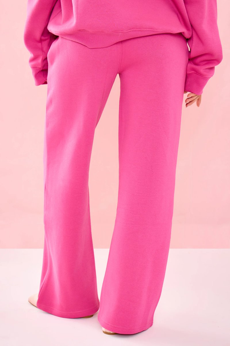 Kaiia Kaiia Bubble Graphic Wide Leg Joggers Dragonfruit - 3