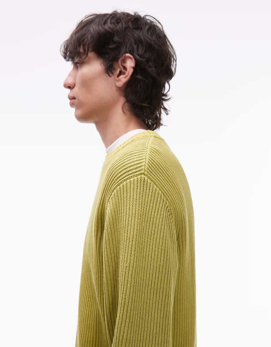 ASOS Gramicci knitted jumper in light green - 4