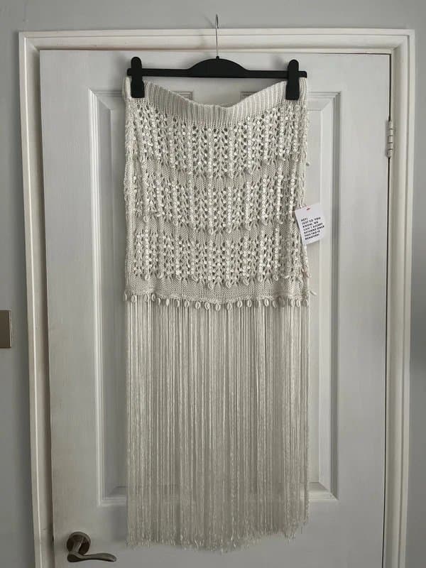 ASOS ASOS Luxe shell embellished crochet skirt