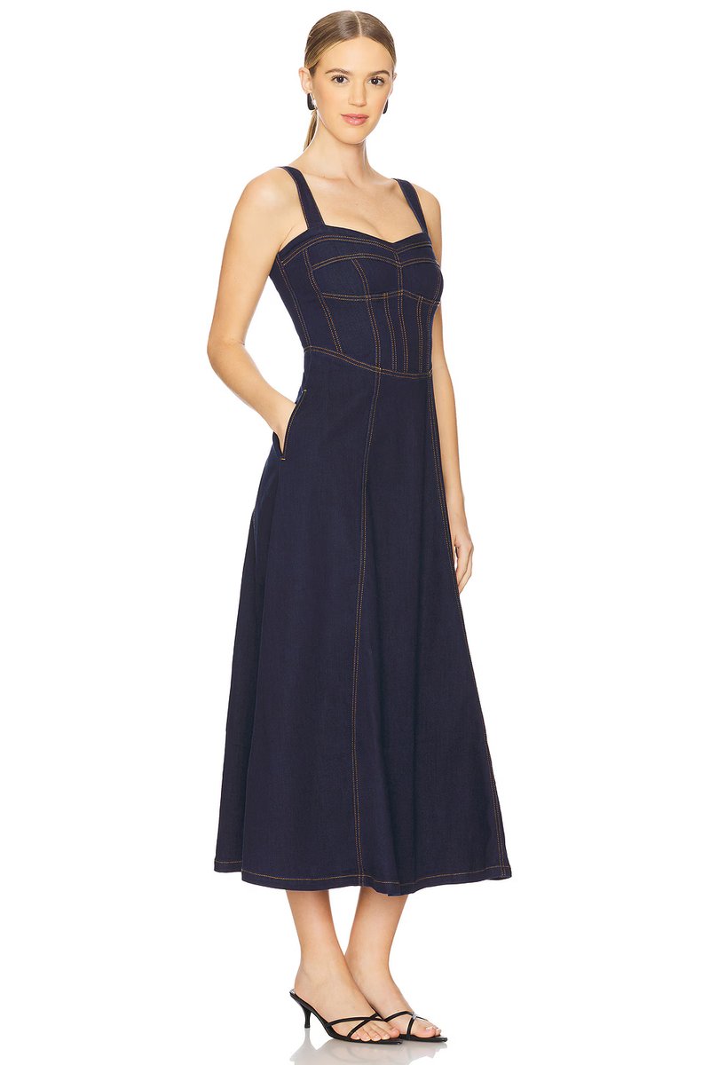 revolve Lilah Denim Midi Dress - 2