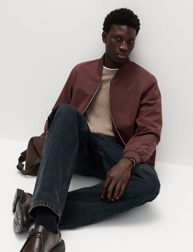 Marks & Spencer M&S Bomber Jacket with Stormwear™ Sable - 2