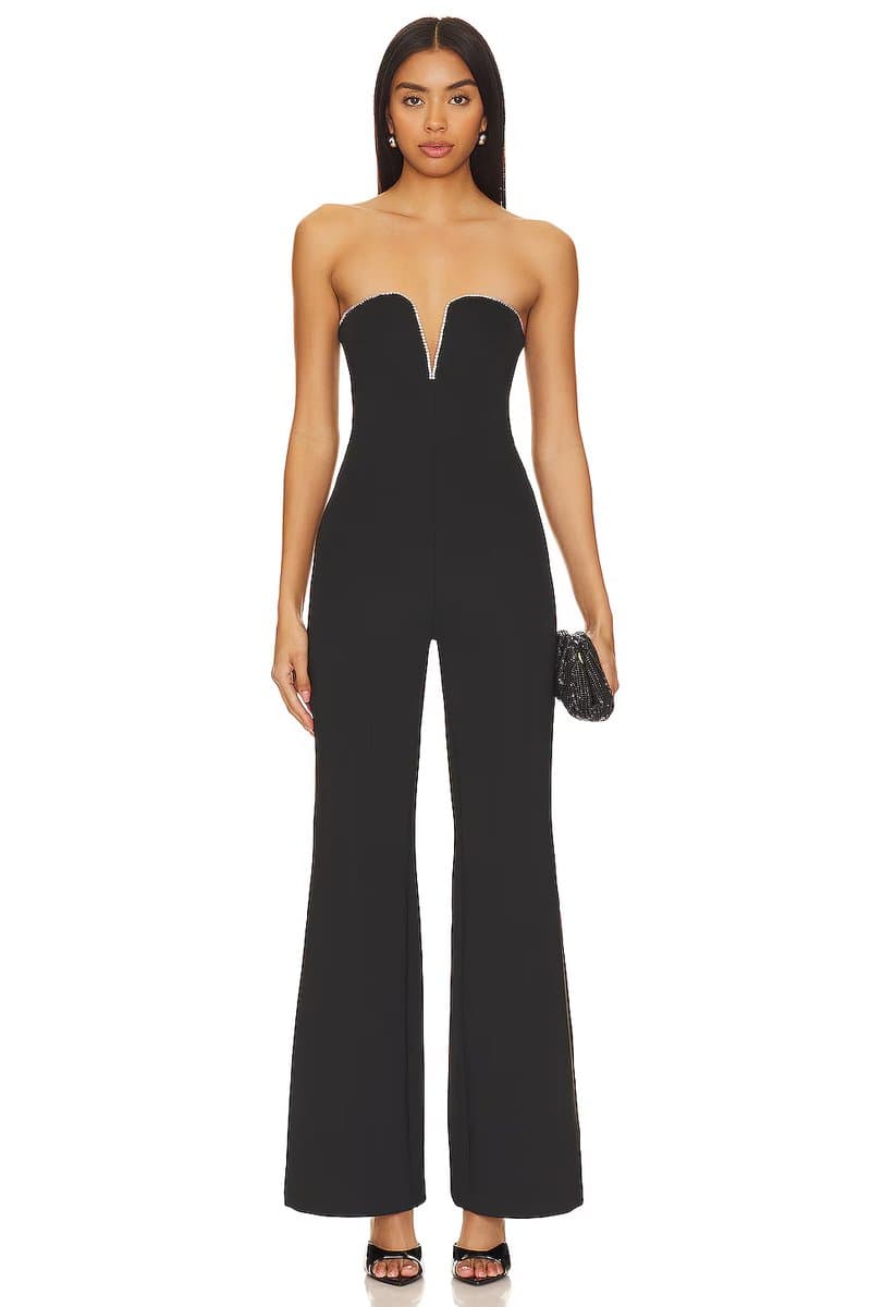 revolve Crystal Scuba Jumpsuit