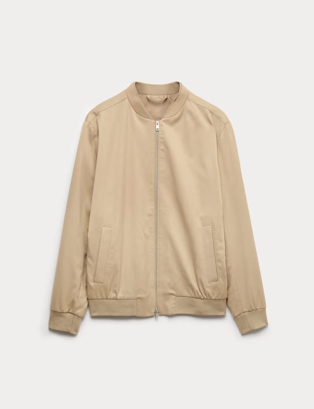 Marks & Spencer M&S Zip-Up Bomber Jacket Sand - 2