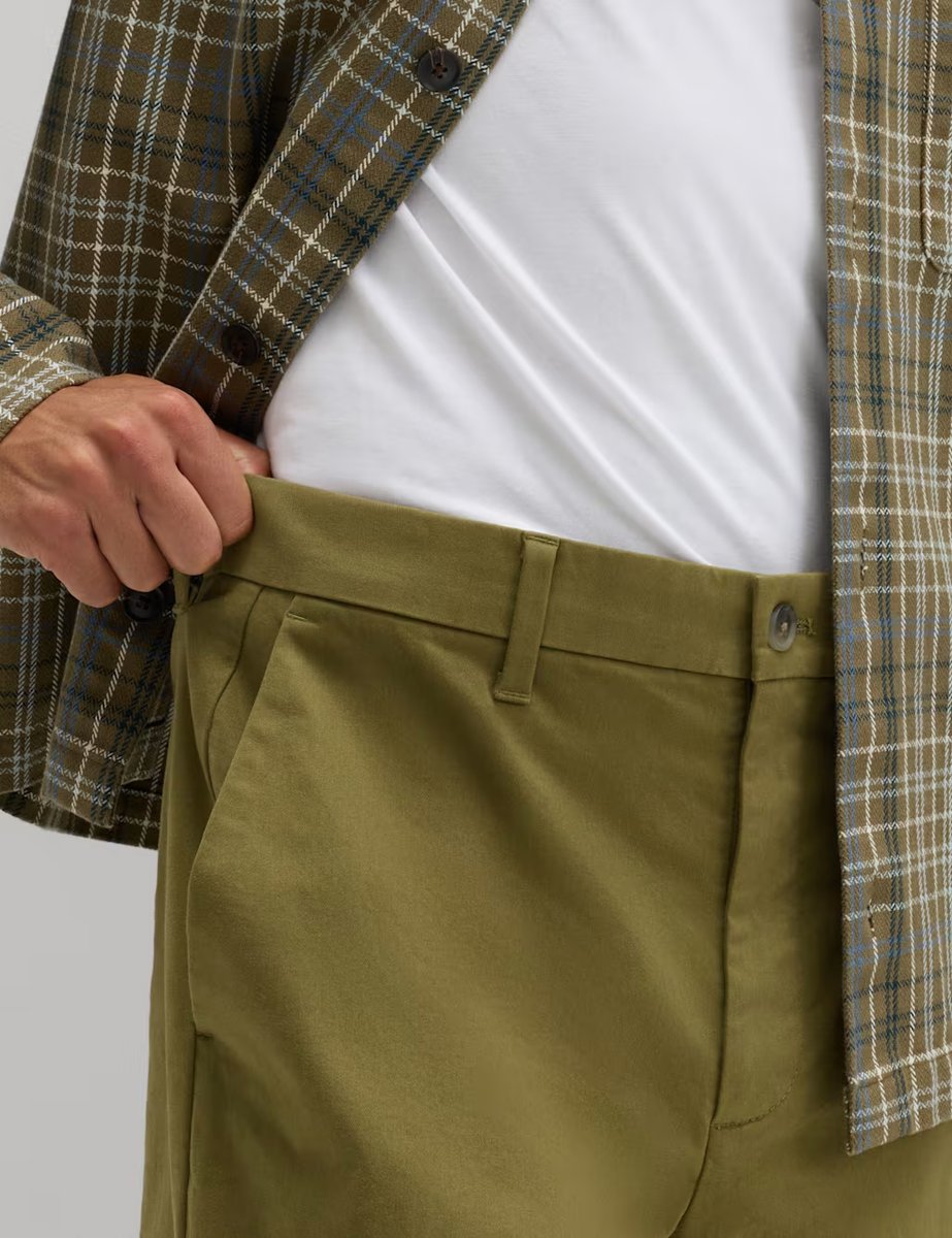 Marks & Spencer M&S Regular Fit Stretch Chinos Olive - 2