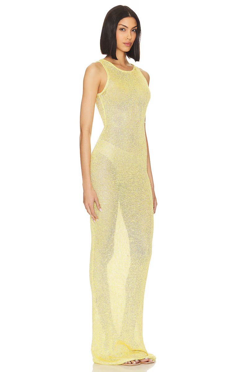 revolve Natalia Dress - Chartreuse Sequin - 2