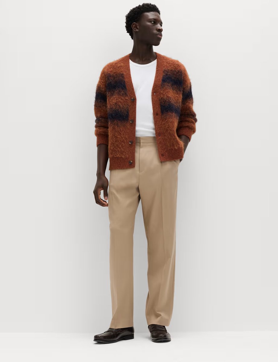 Marks & Spencer M&S Relaxed Fit Smart Stretch Trousers Sand - 3