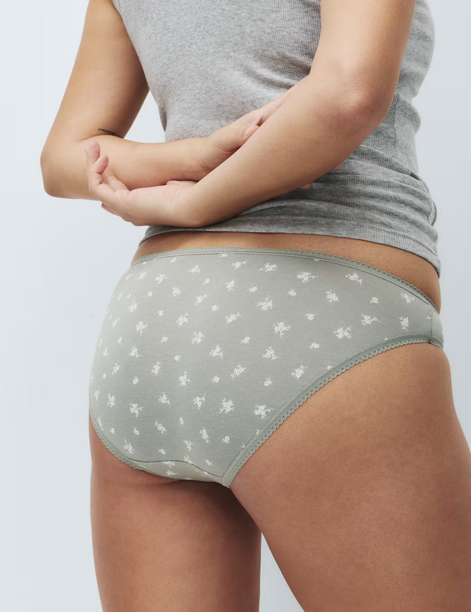 Marks & Spencer M&S 5pk Cotton Lycra™ Printed Bikini Knickers Soft Green - 3