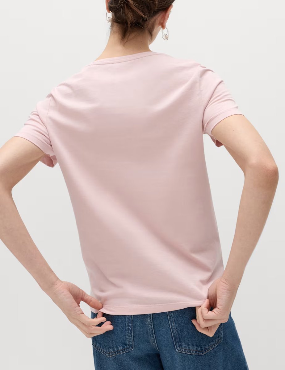 Marks & Spencer M&S Pure Cotton T-Shirt Peach - 2