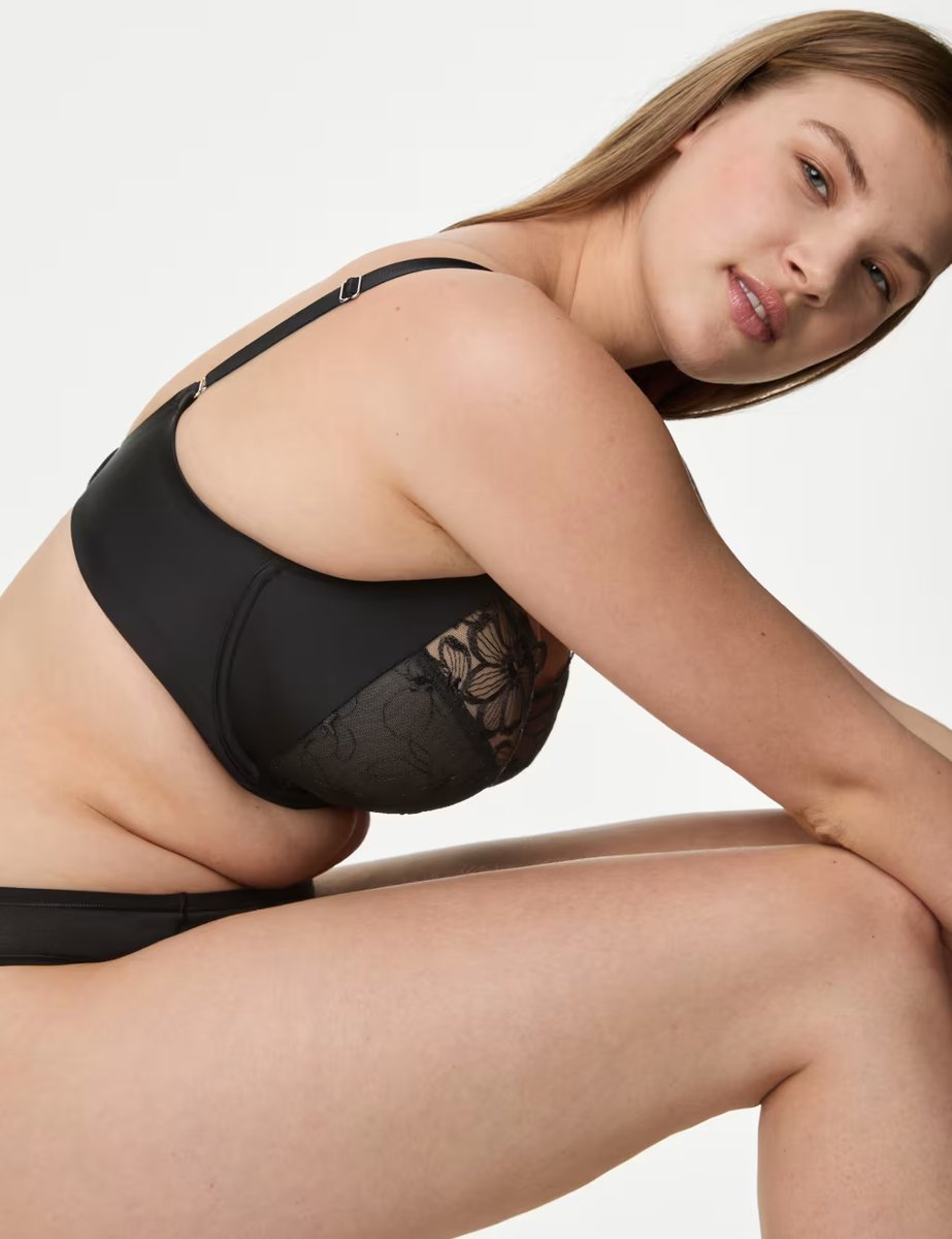 Marks & Spencer M&S 5pk No VPL Cotton Modal Bikini Knickers Black - 4