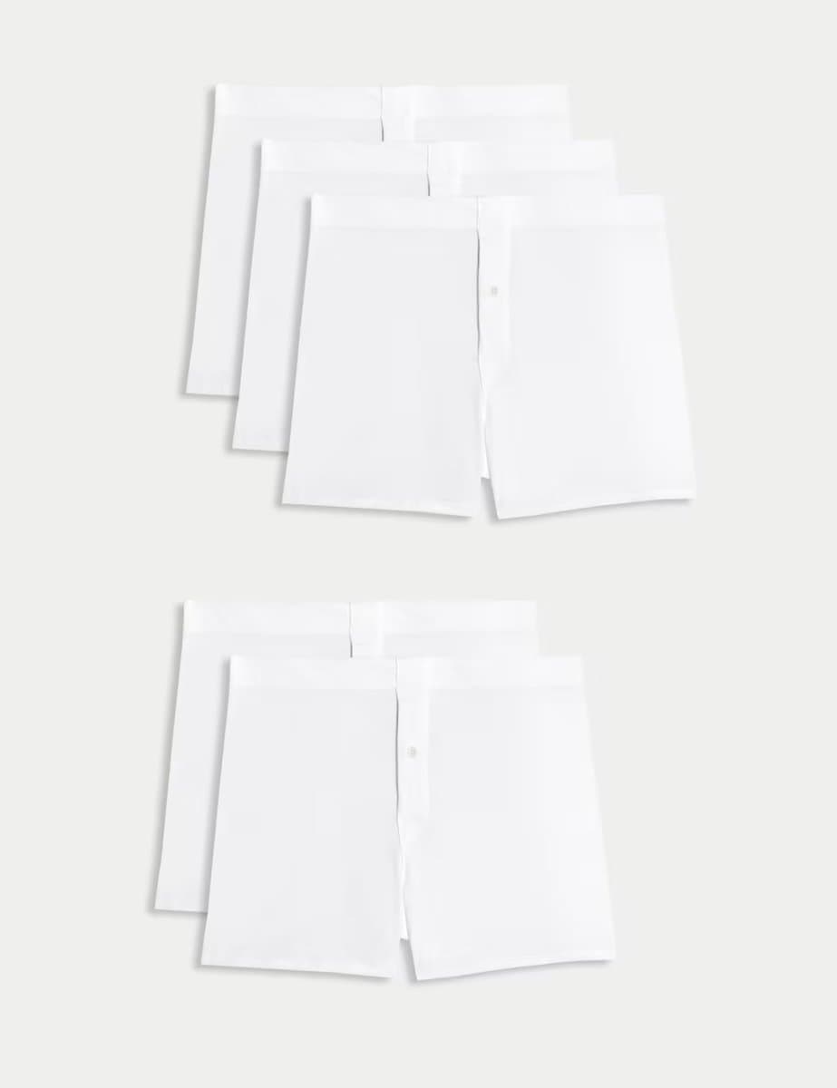 Marks & Spencer M&S 5 Pack Essential Cotton Trunks White