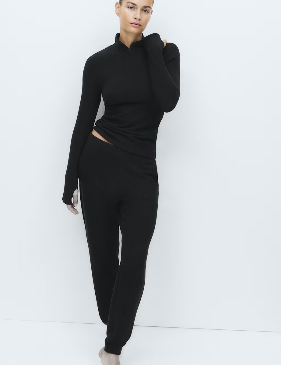 Marks & Spencer M&S Heatgen™ Maximum Thermal Fleece Joggers Black - 3