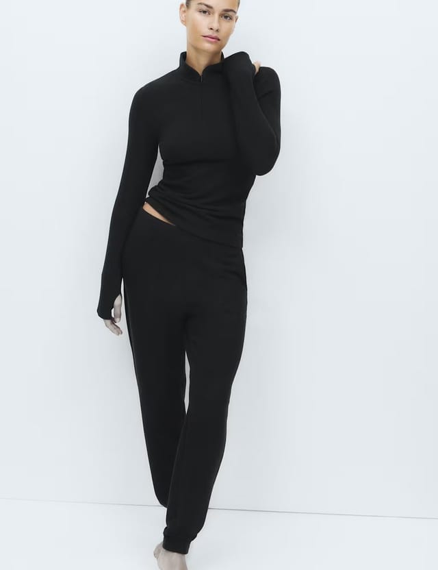 Marks & Spencer M&S Heatgen™ Maximum Thermal Fleece Joggers Black - 3