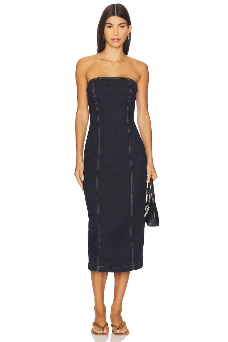 revolve Esme Strapless Midi Dress