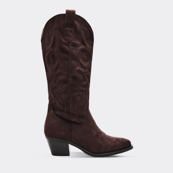EGO EGO Brown Faux Suede Western Cowboy Boot