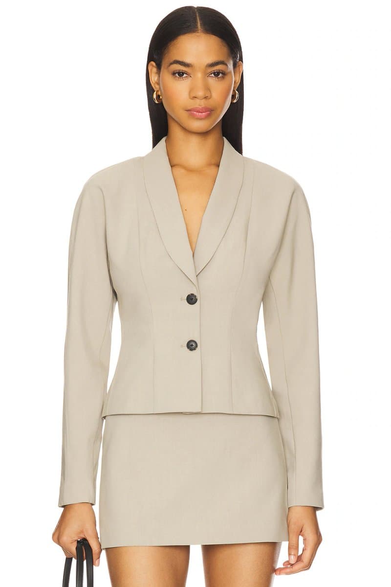 revolve Revolve Liah Blazer Top in Khaki Green