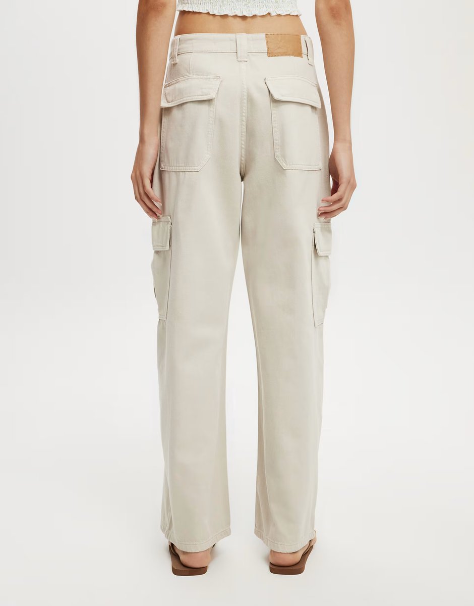ASOS Cotton On Relaxed cargo jean in soft taupe - 3