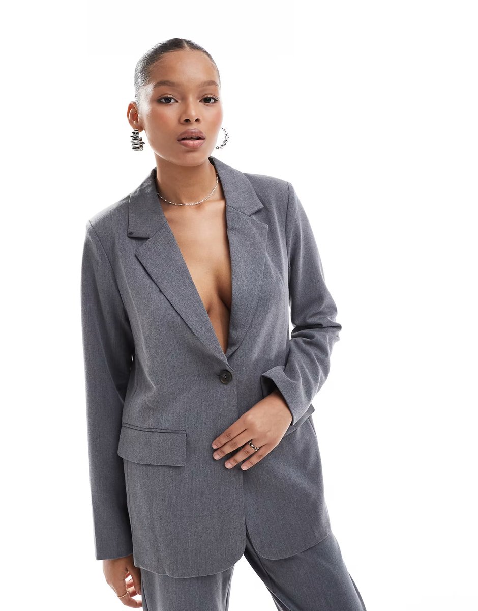 ASOS Vila tailored blazer co-ord in grey - 3