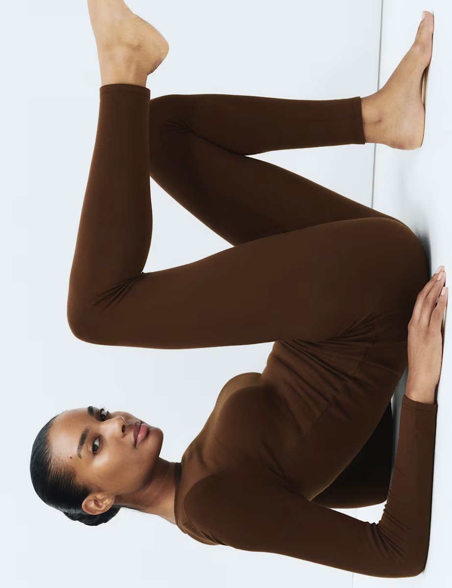 Marks & Spencer M&S Heatgen™ Medium Thermal Brushed Leggings Dark Chocolate - 3