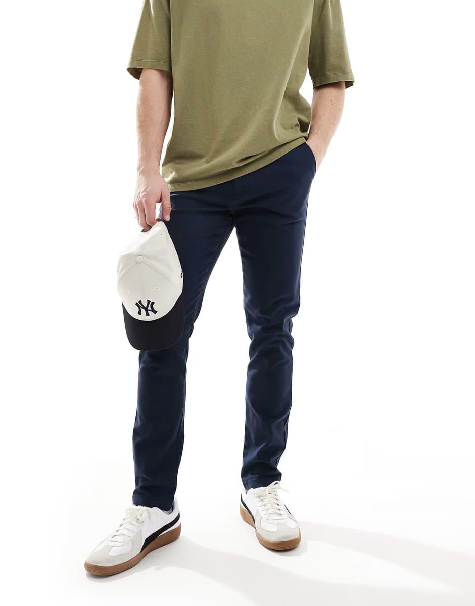 ASOS ASOS Skinny Fit Chinos in Navy