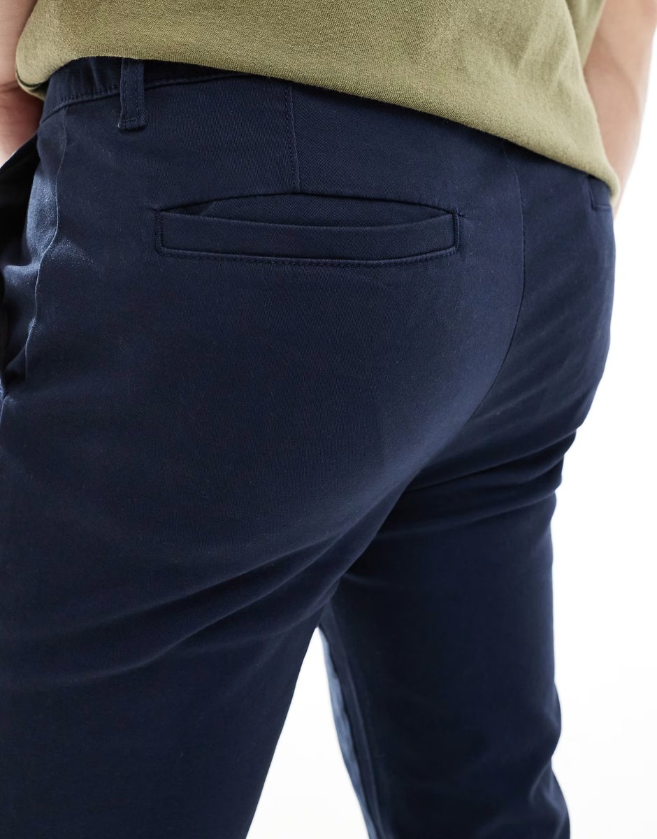 ASOS ASOS DESIGN skinny fit chinos in navy - 4