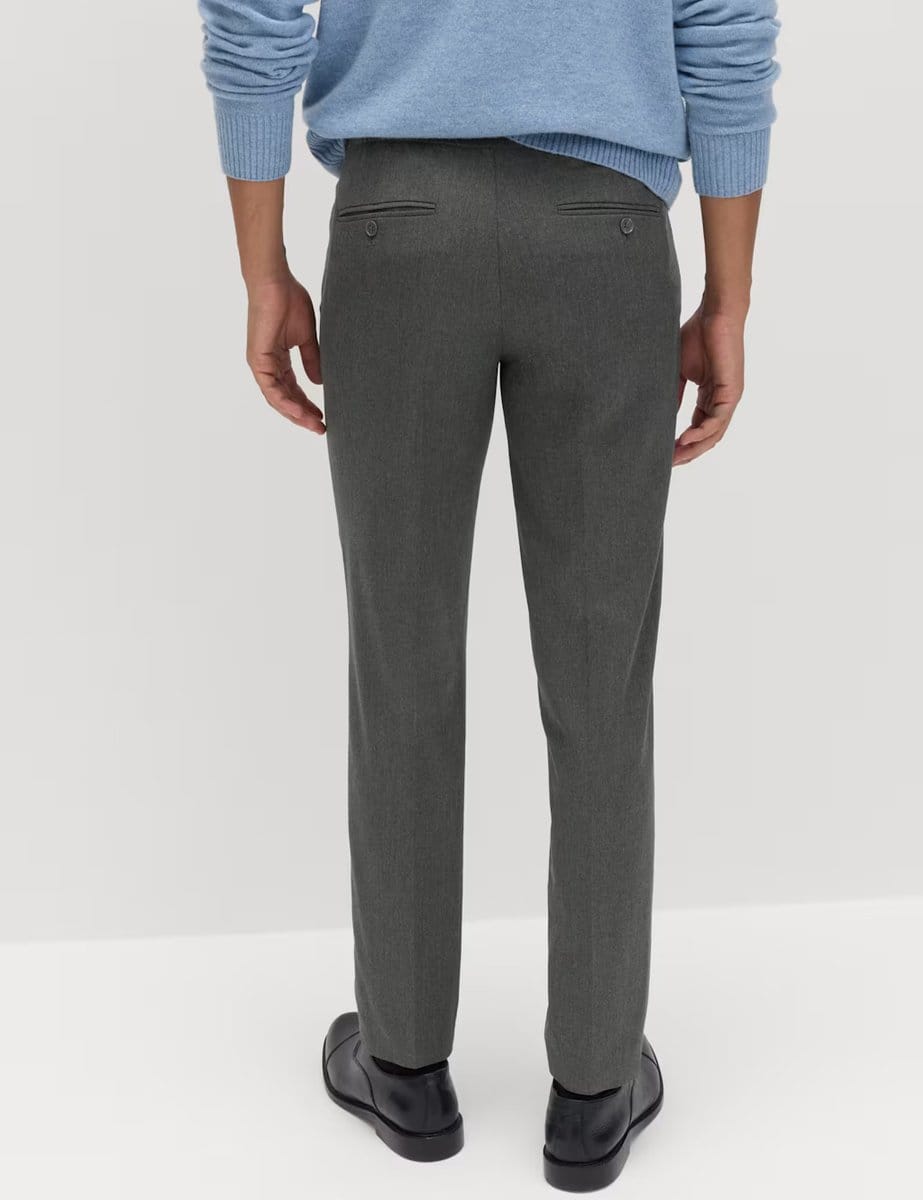 Marks & Spencer M&S Tapered Fit Elasticated Trousers Charcoal - 4