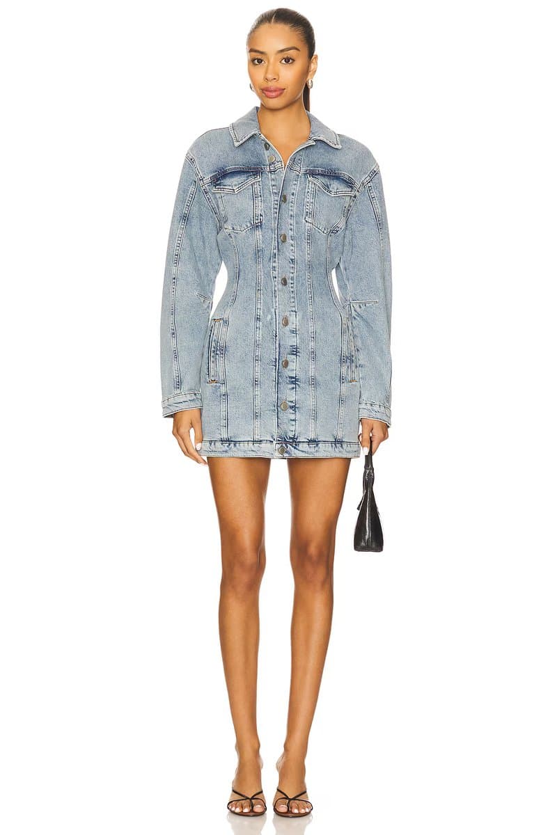 revolve Barrel Long Sleeve Mini Dress