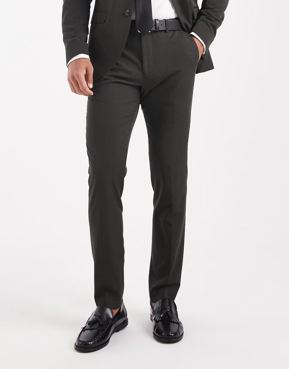 ASOS Jack & Jones super slim suit trouser in dark green - 2