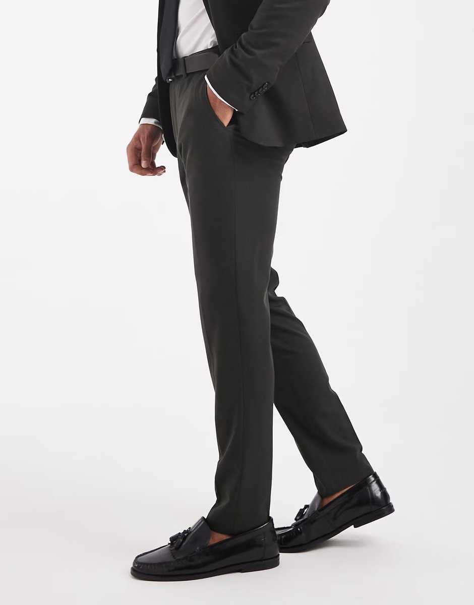 ASOS Jack & Jones super slim suit trouser in dark green - 3