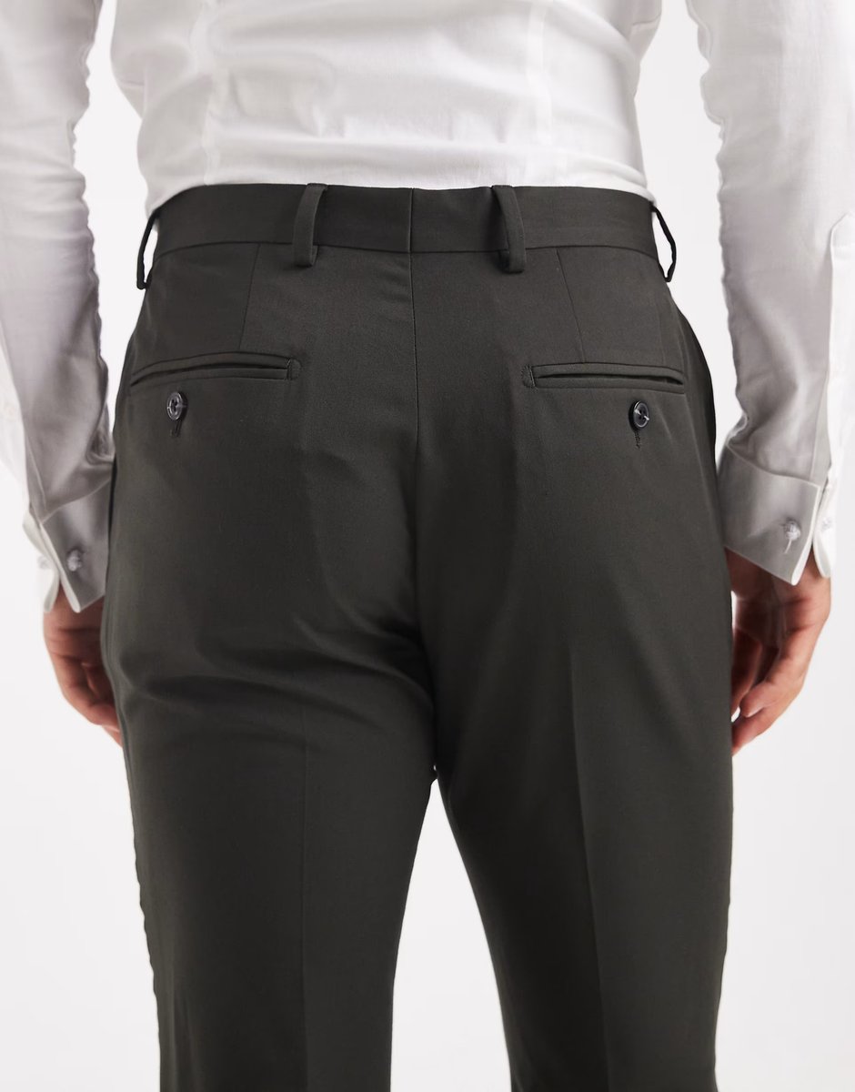 ASOS Jack & Jones super slim suit trouser in dark green - 4