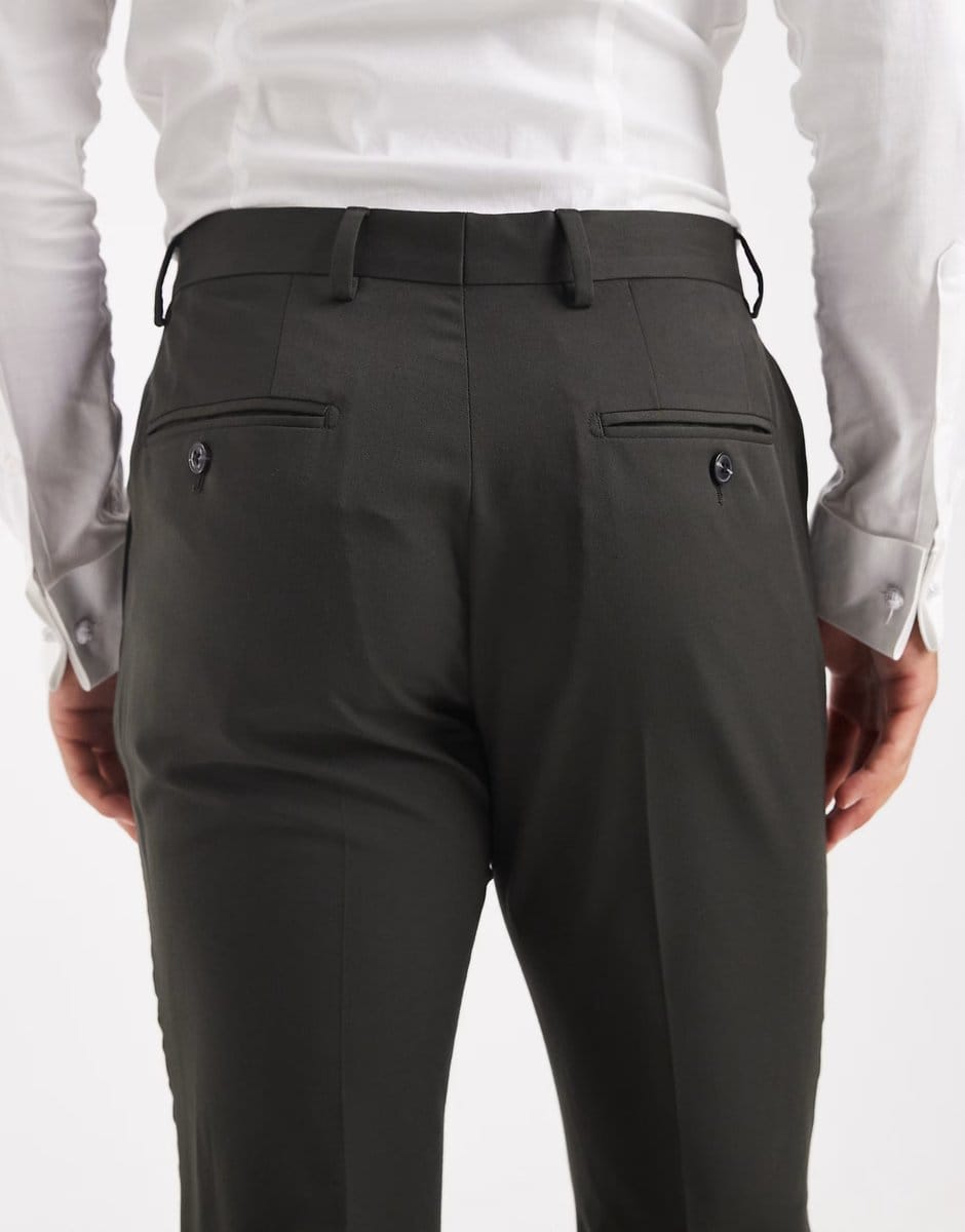 ASOS Jack & Jones super slim suit trouser in dark green - 4
