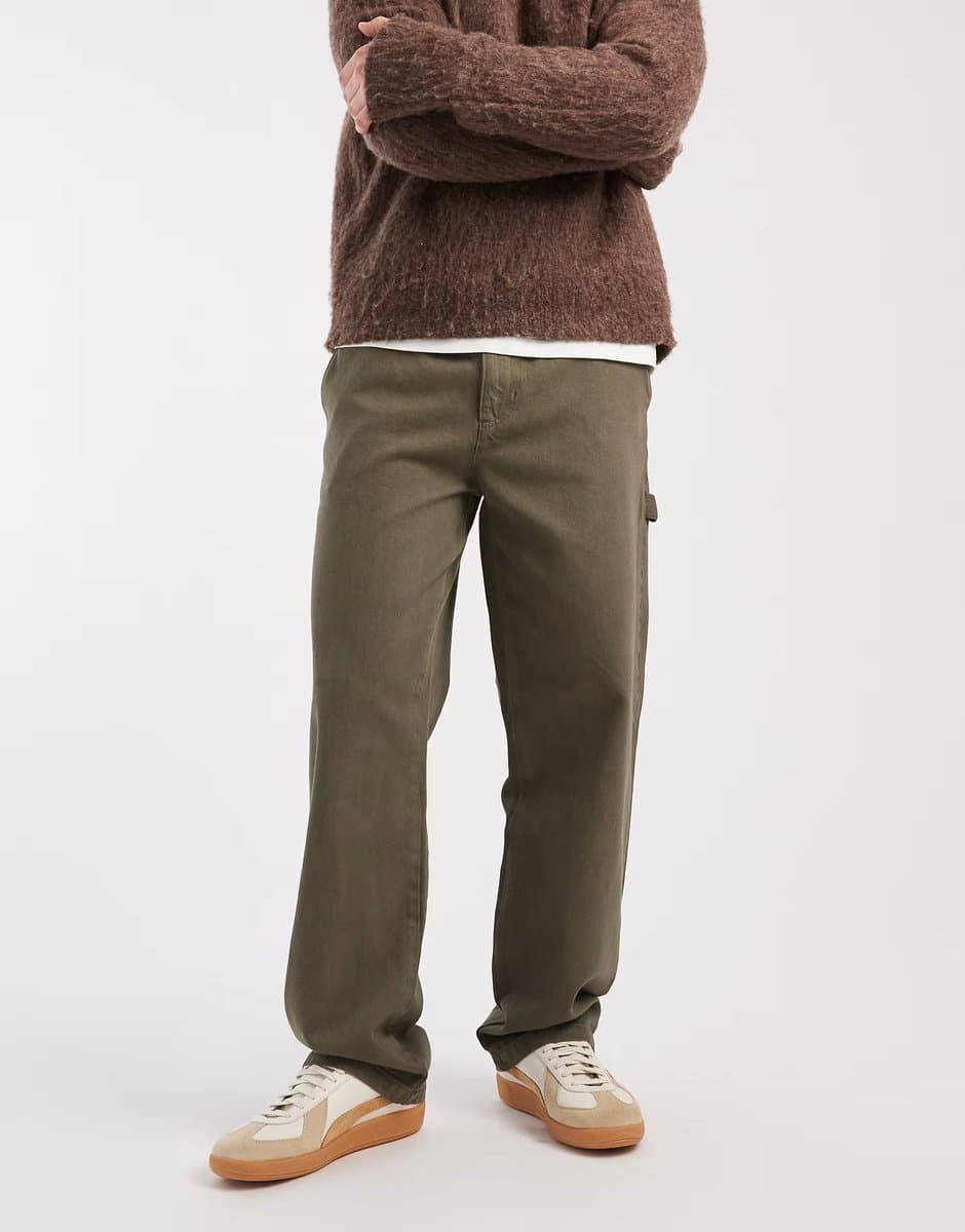 ASOS ASOS Khaki Cotton On Baggy Trousers