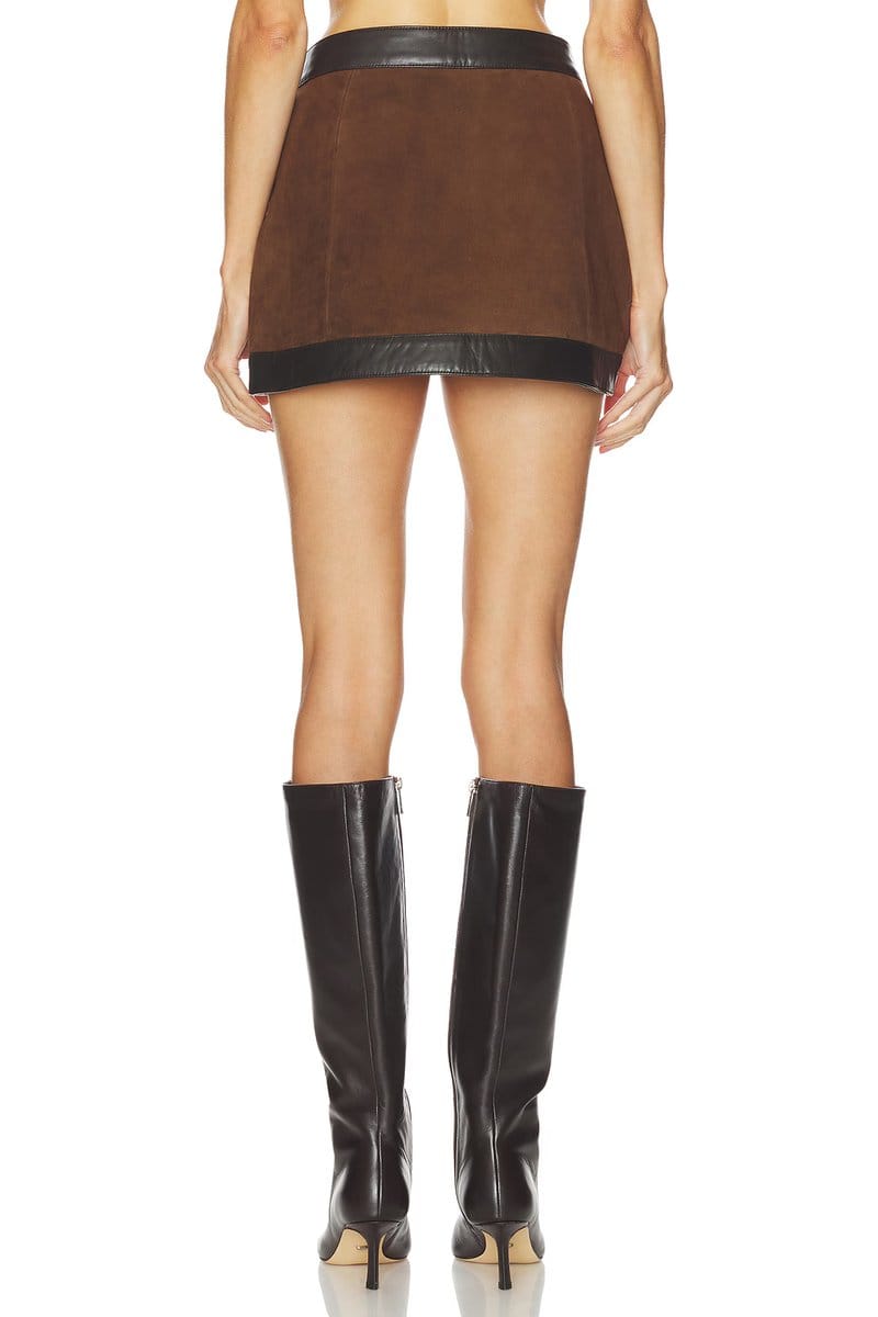 revolve Lisbeth Leather Skirt - 4