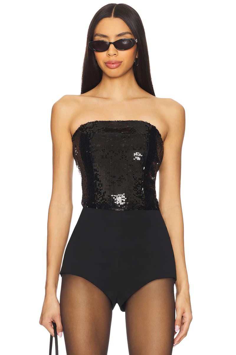 revolve Sequin Corset Top