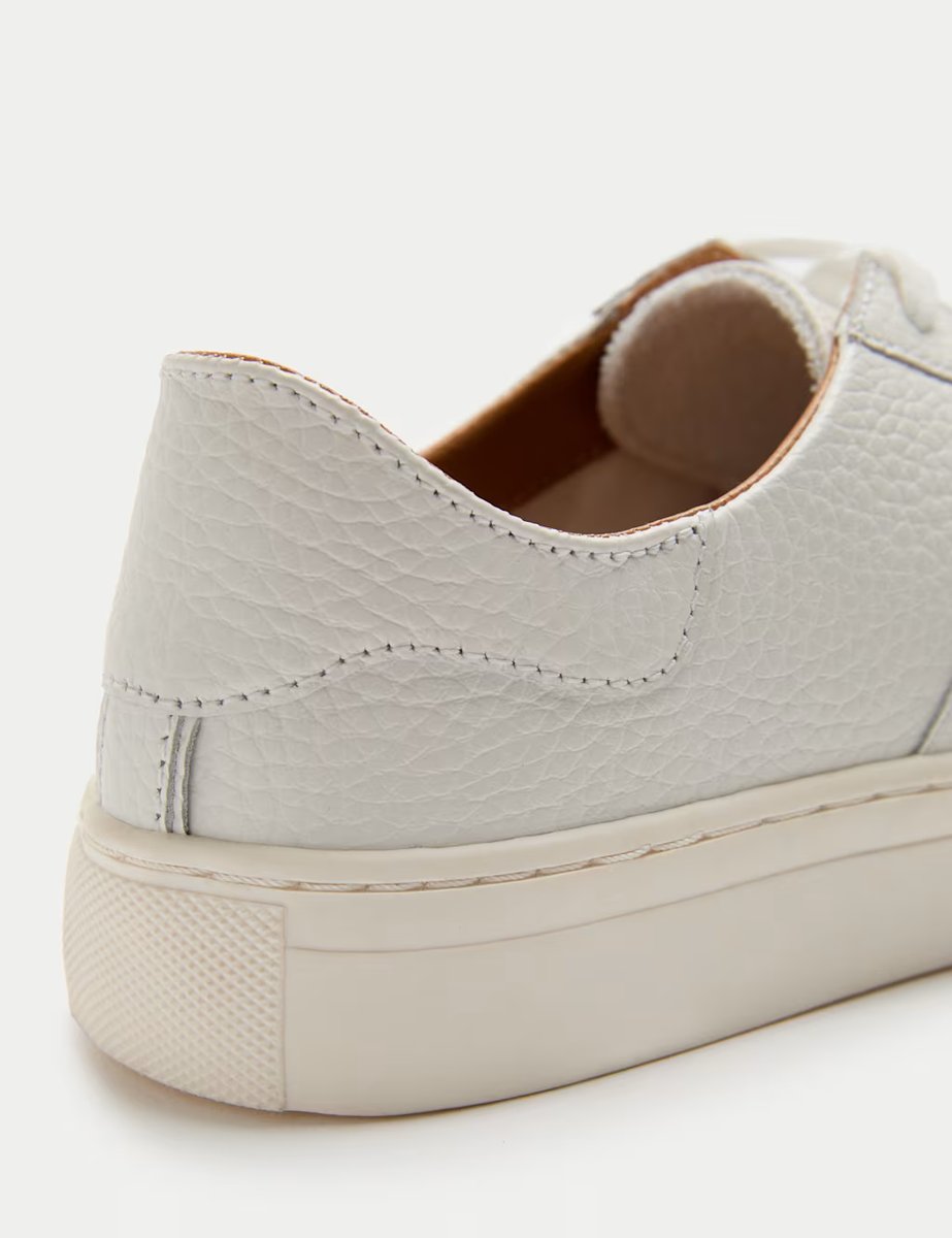 Marks & Spencer M&S Leather Trainers White - 2