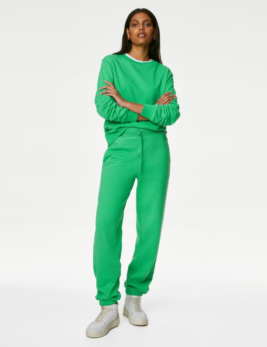 Marks & Spencer M&S Cotton Rich Sweatshirt Acid Green - 2