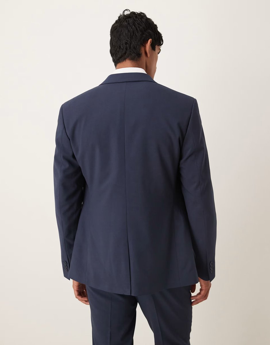 ASOS ASOS DESIGN slim suit jacket in navy - 3
