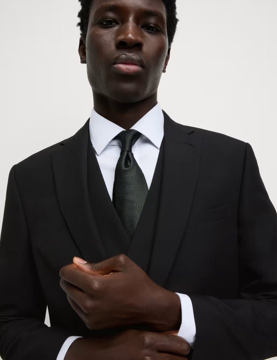 Marks & Spencer M&S Slim Fit Machine Washable Suit Jacket Black