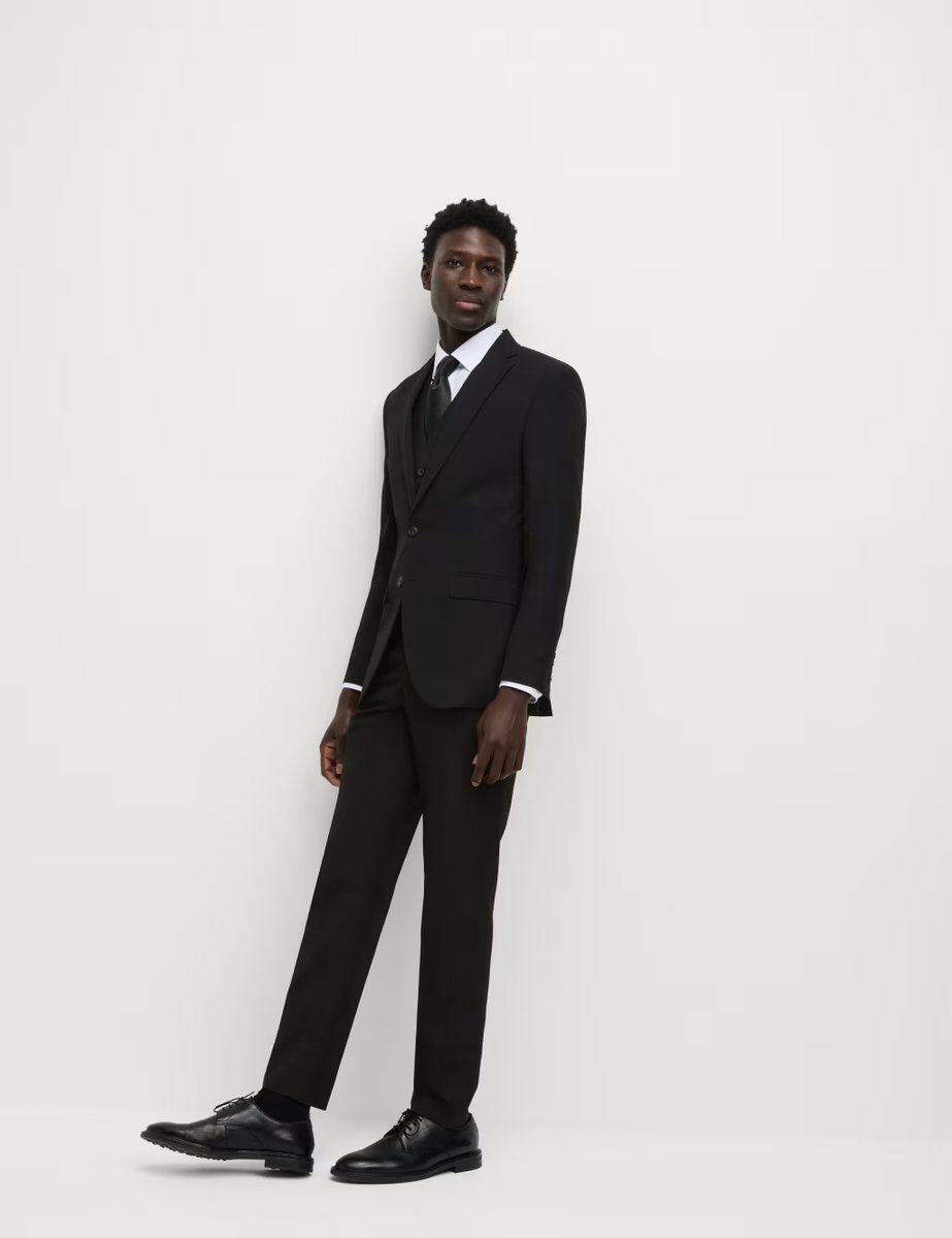 Marks & Spencer M&S Slim Fit Machine Washable Suit Jacket Black - 3