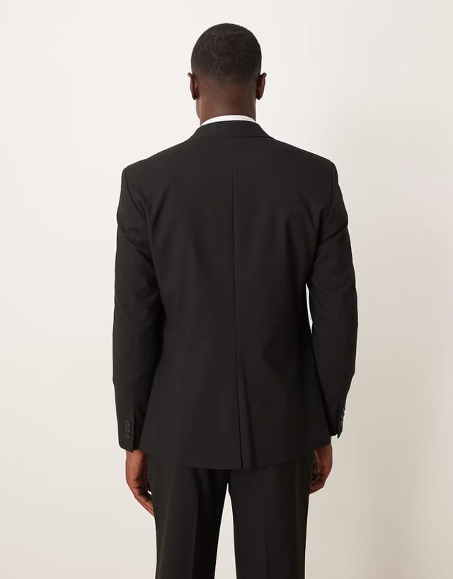 ASOS ASOS DESIGN regular suit jacket in black - 3