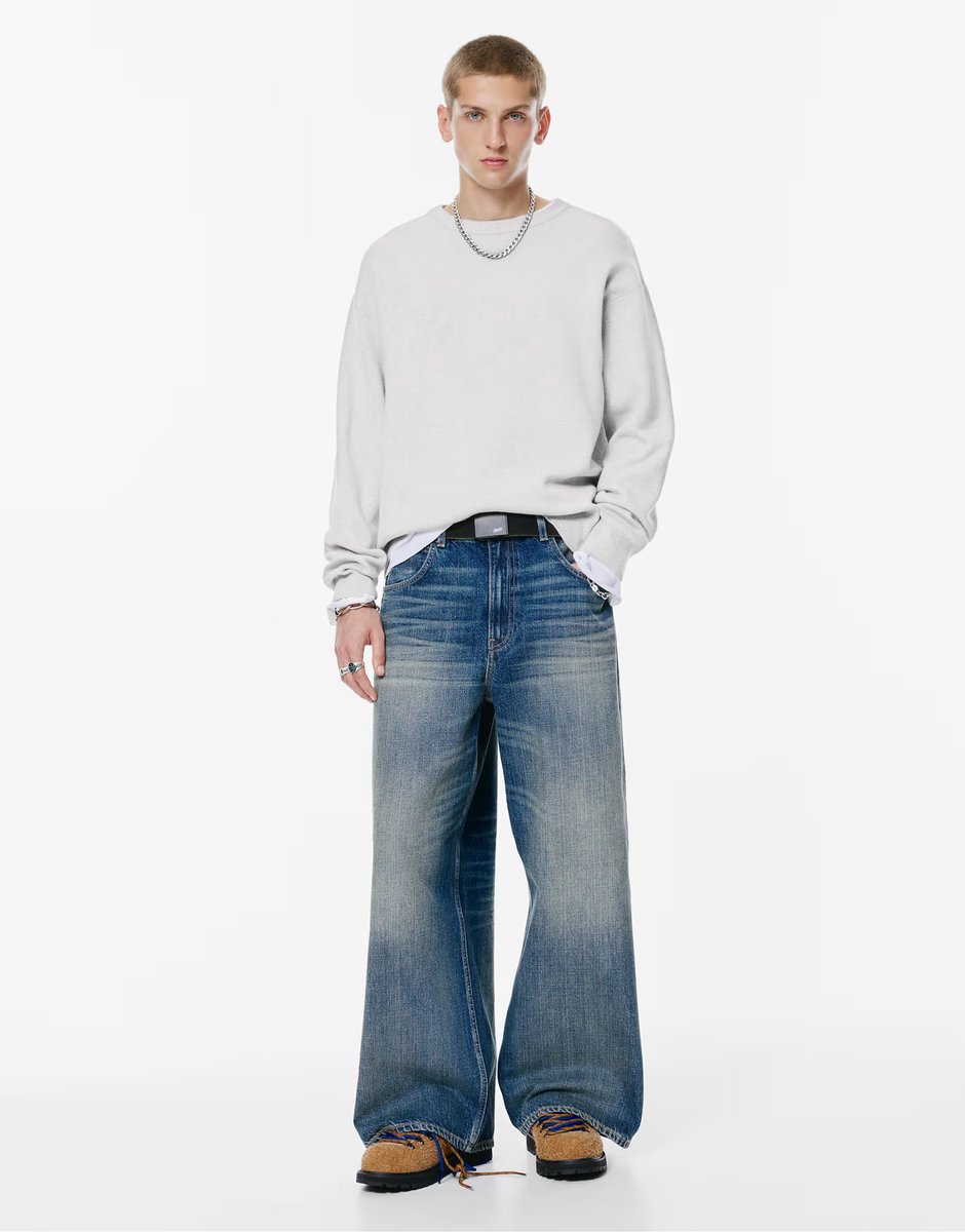 ASOS Pull&Bear Soft knit jumper in grey marl - 2