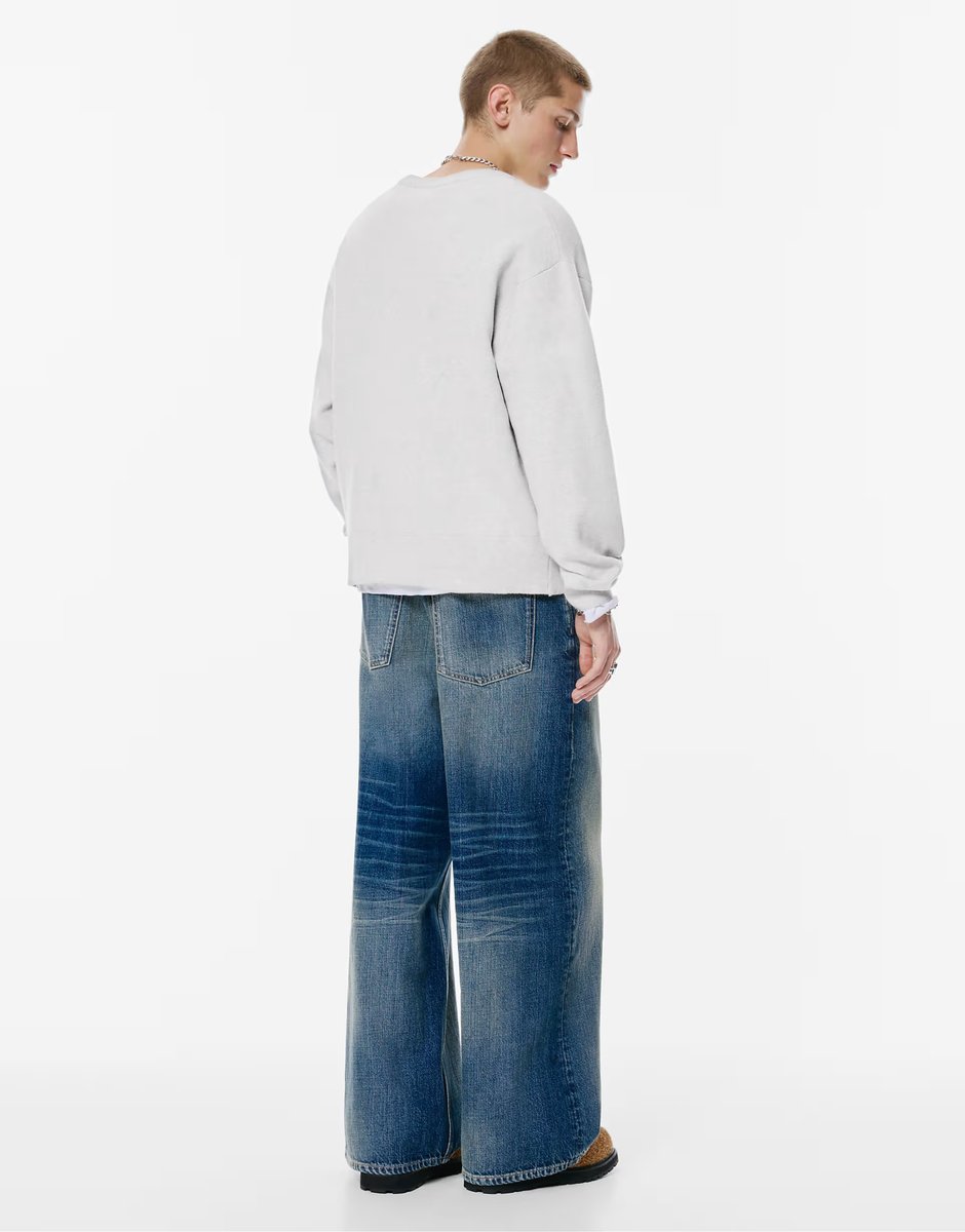 ASOS Pull&Bear Soft knit jumper in grey marl - 4