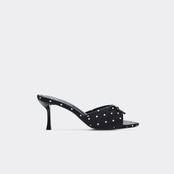 EGO EGO Black Polka Dot Heeled Mules