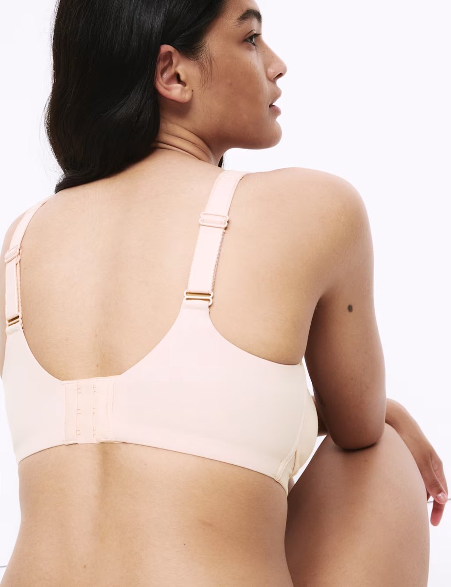 Marks & Spencer M&S Cotton Blend & Lace Non Wired Total Support Bra B-H Soft Pink - 3