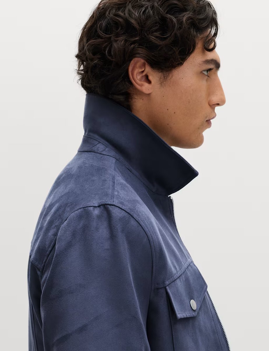 Marks & Spencer M&S Faux Suede Trucker Indigo - 2