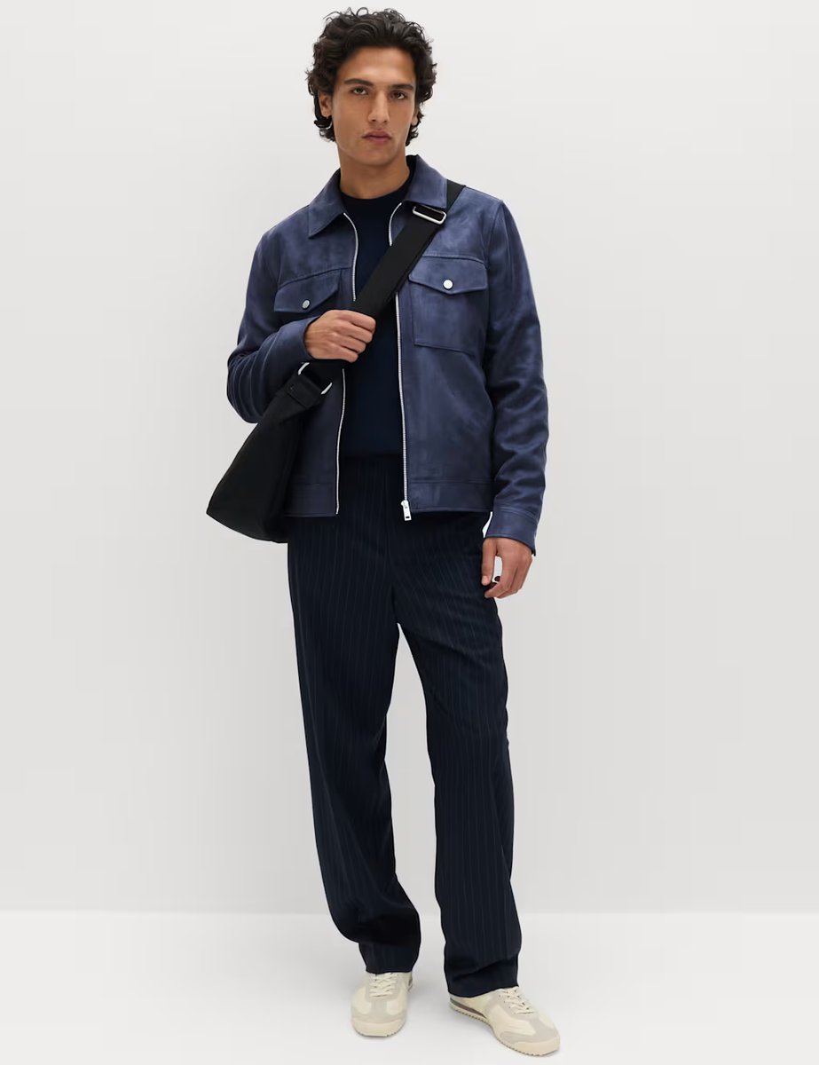 Marks & Spencer M&S Faux Suede Trucker Indigo - 4