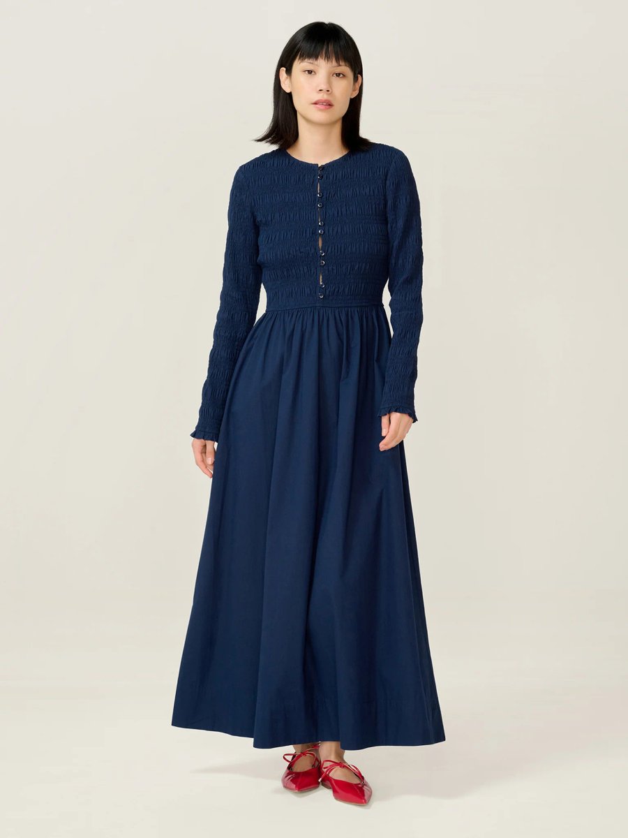 OMNES Mina Dress in Navy - 2