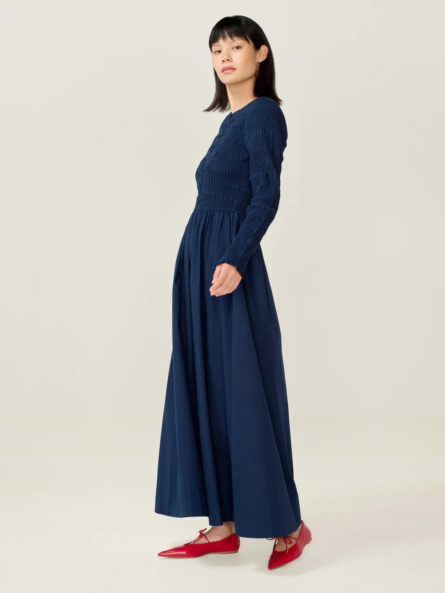 OMNES Mina Dress in Navy - 3