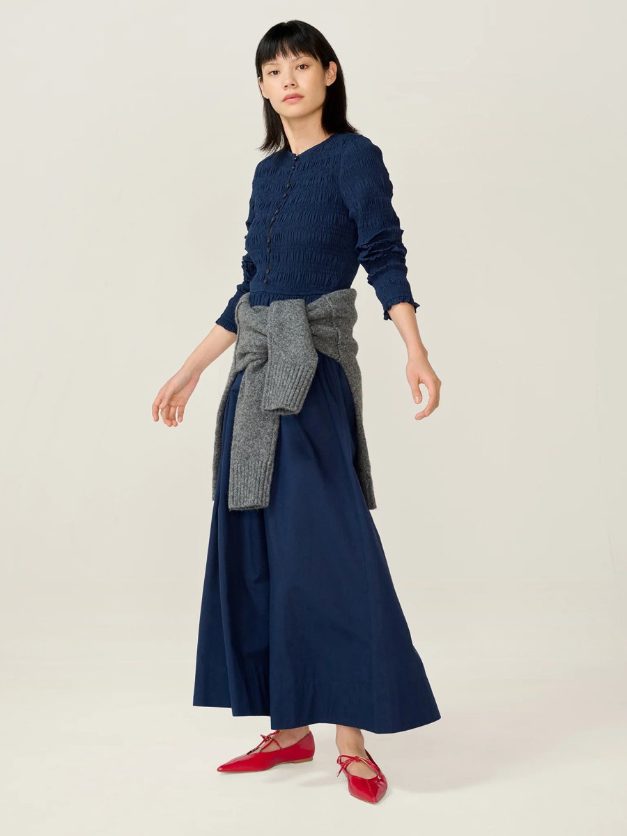 OMNES Mina Dress in Navy - 4